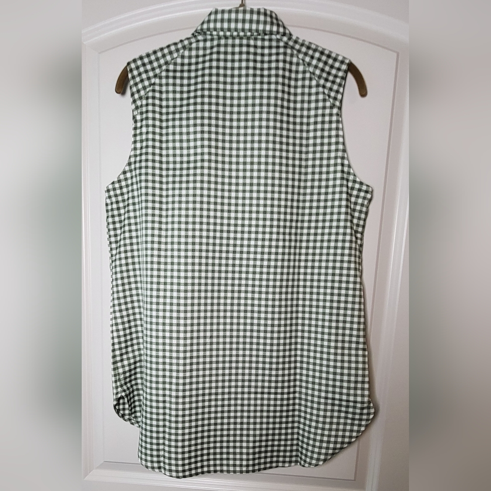 COLUMBIA Anytime Lite Sleeveless Shirt - Green Gingham - Size M (NWT) - Picture 7 of 16